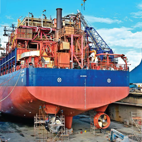 Drydocking and retrofitting projects on ships and in ports